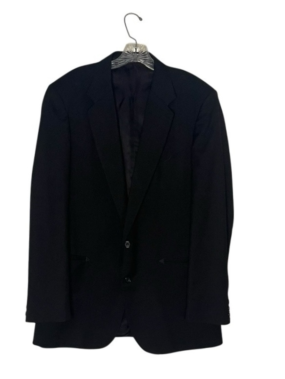 CIRCLE S Black Western Blazer Suit Jacket Size 42L Made in USA VINTAGE